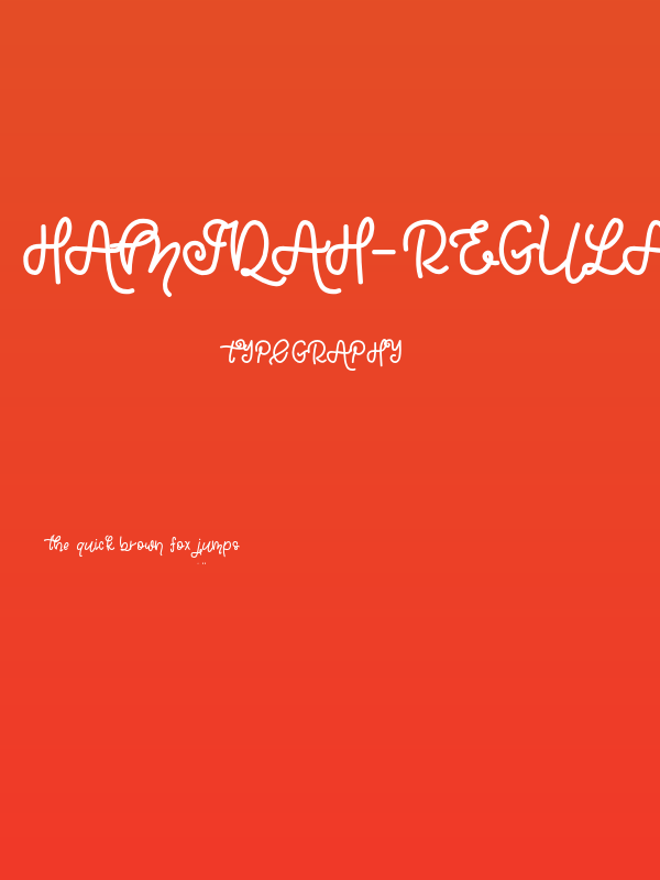 Hamidah-Regular Poster