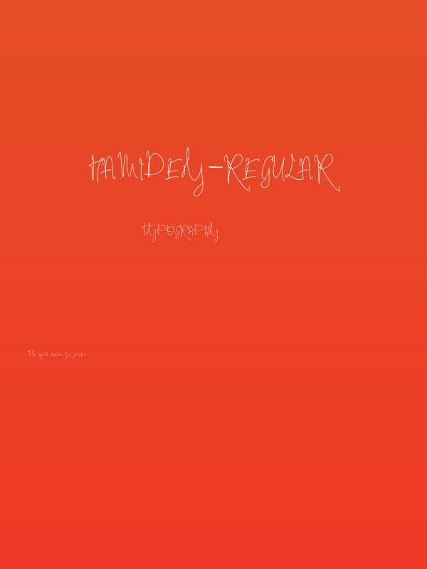 Hamidey-Regular Poster