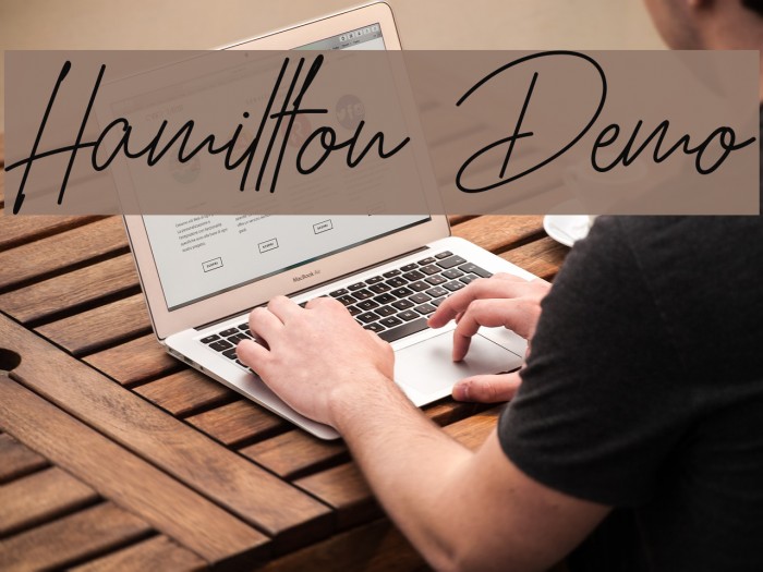 Hamillton Demo Font examples