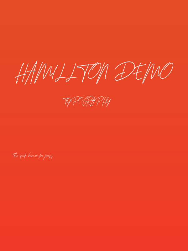 Hamillton Demo Poster