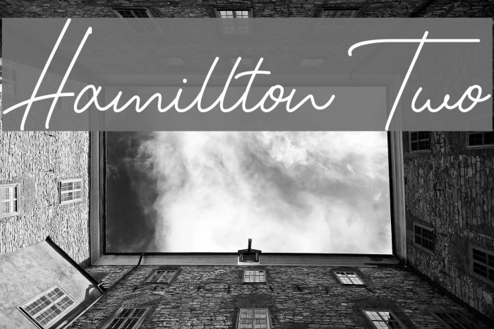 Hamillton Two Font examples