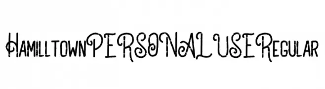 Hamilltown PERSONAL USE Regular  baixar fontes gratis