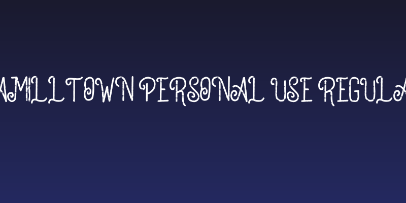 Hamilltown PERSONAL USE Regular Social Header