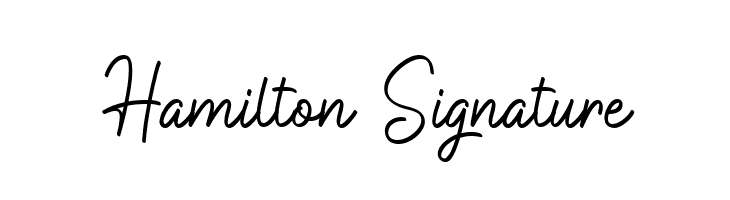 Hamilton Signature  font caratteri gratis