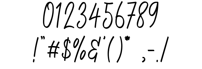 Hamilton Signature Font OTHER CHARS