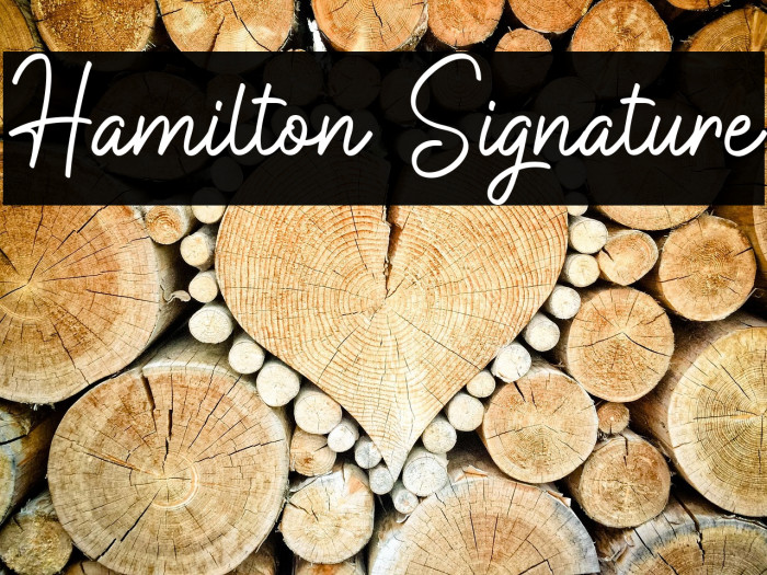 Hamilton Signature Example 1