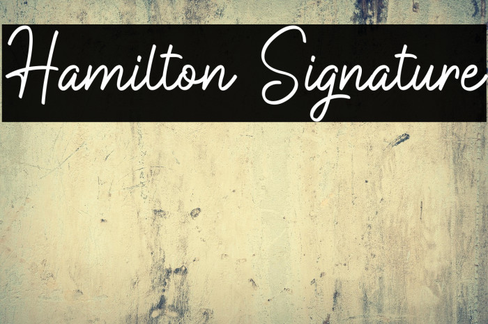 Hamilton Signature Example 3