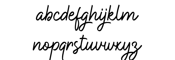 Hamilton Signature Font LOWERCASE