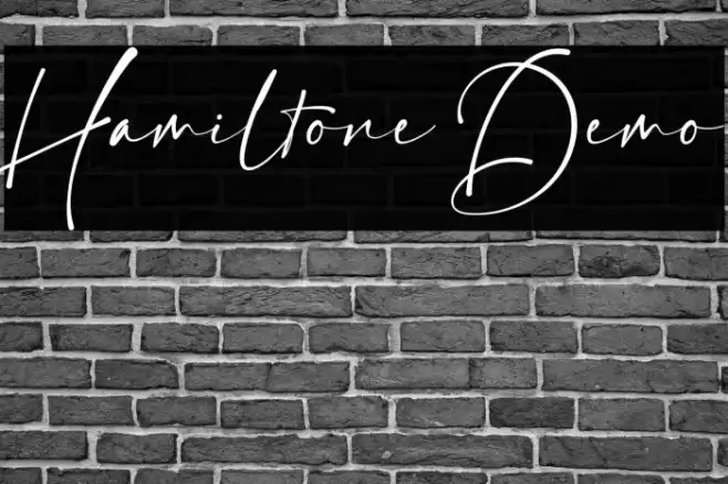 Hamiltone Demo Font examples