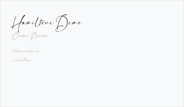 Hamiltone Demo Business Card