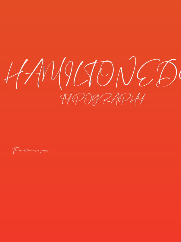 Hamiltone Demo Poster
