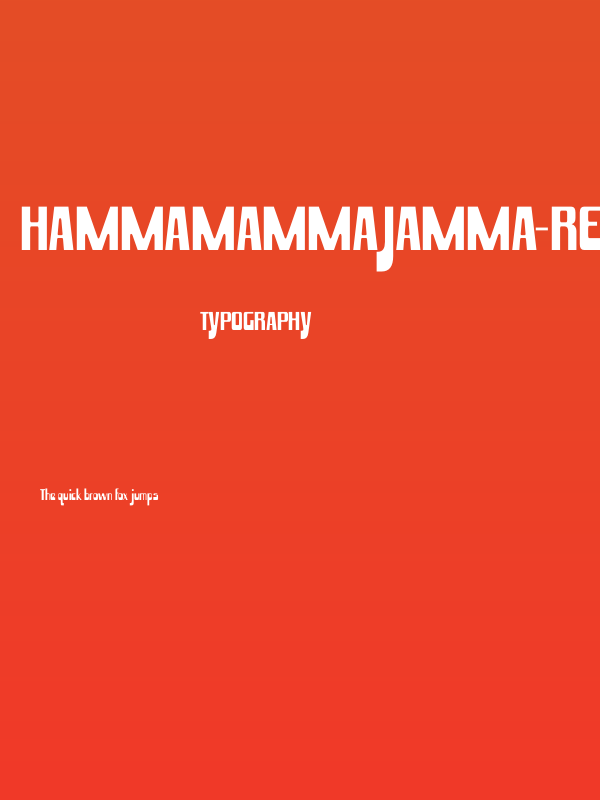 HammaMammaJamma-Regular Poster