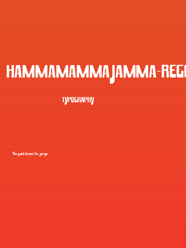 HammaMammaJamma-Regular Poster