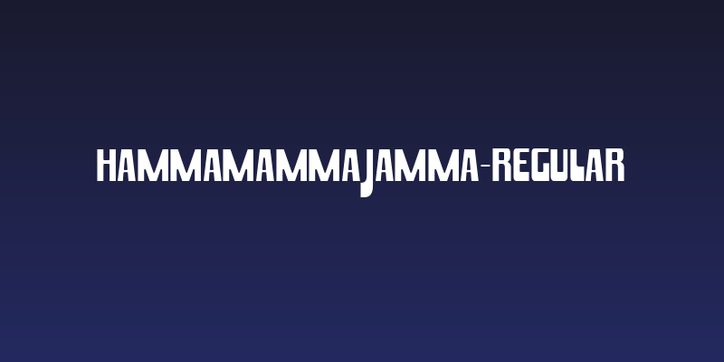 HammaMammaJamma-Regular Social Header