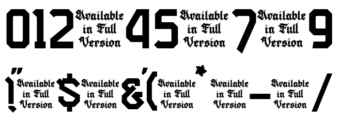 Hammer Bomb Font OTHER CHARS