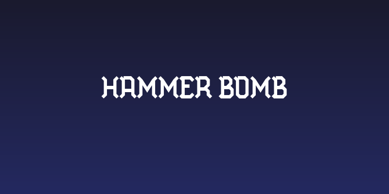 Hammer Bomb Social Header