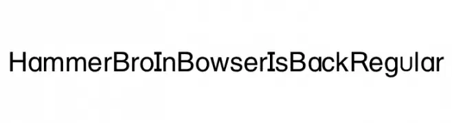 Hammer Bro In Bowser Is Back Regular  تنزيل الخطوط