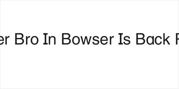 Hammer Bro In Bowser Is Back Regular Logo