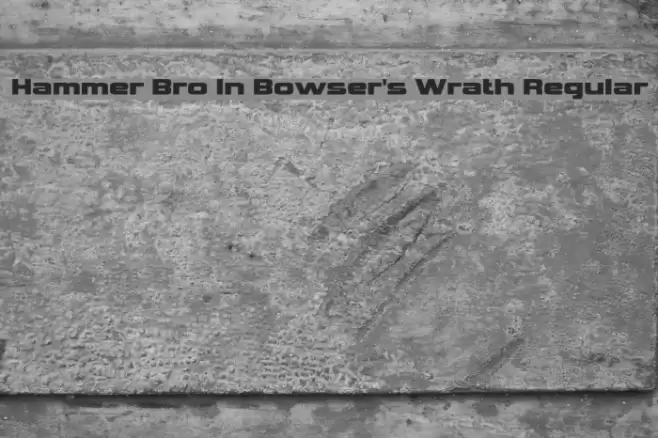 Hammer Bro In Bowser's Wrath Regular フォント examples