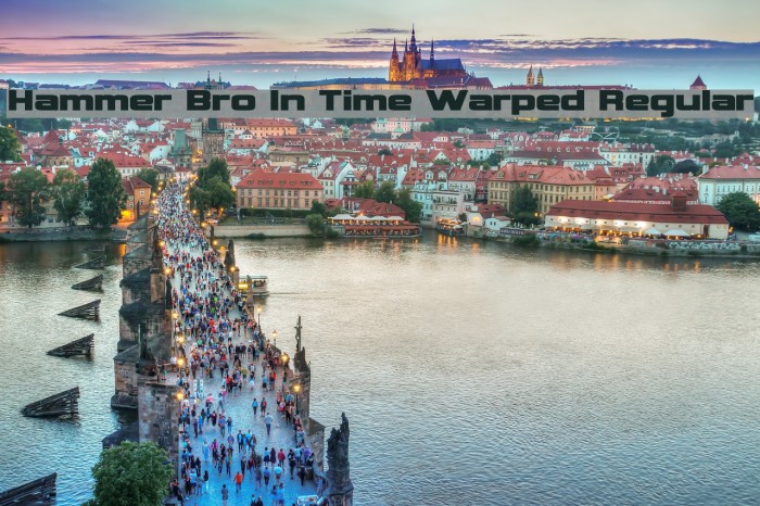 Hammer Bro In Time Warped Regular Font examples