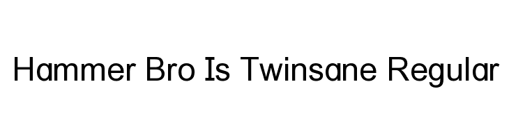 Hammer Bro Is Twinsane Regular Font