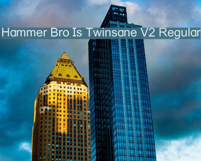 Hammer Bro Is Twinsane V2 Regular Font examples