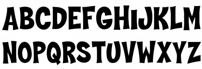 Hammer Bro Mutants Font Medium Caratteri MAIUSCOLE