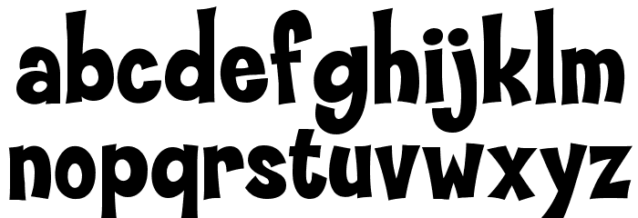 Hammer Bro Mutants Font Medium Font LOWERCASE