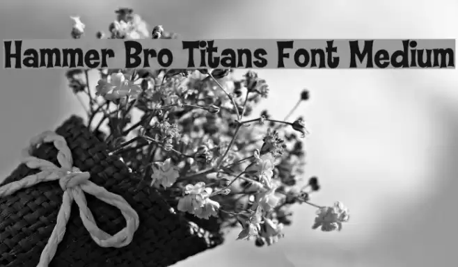 Hammer Bro Titans Font Medium Font examples