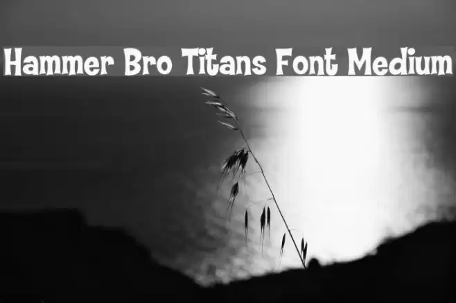 Hammer Bro Titans Font Medium Font examples