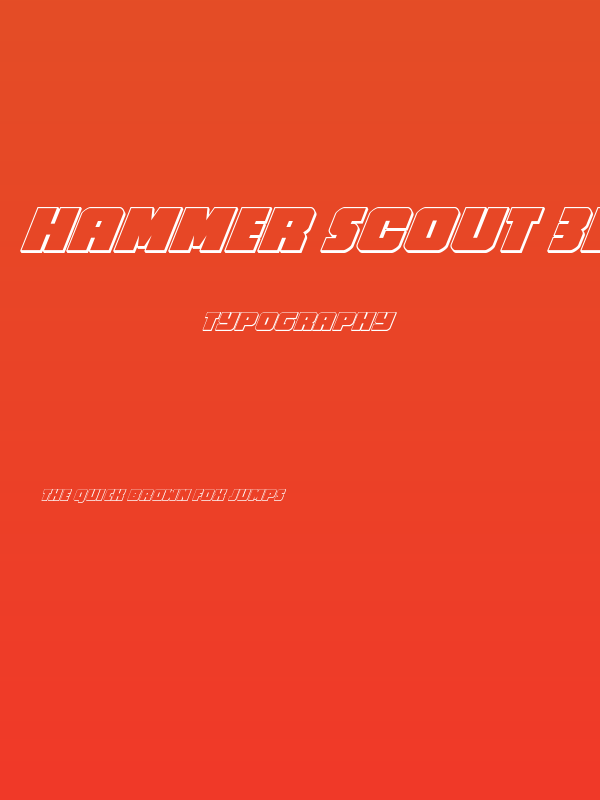 Hammer Scout 3D Italic Poster