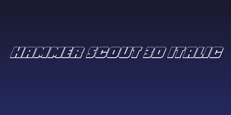 Hammer Scout 3D Italic Social Header