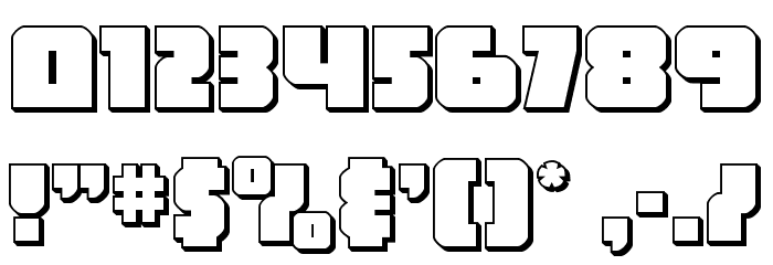 Hammer Scout 3D Font OTHER CHARS