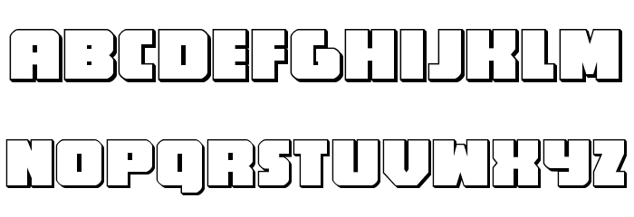 Hammer Scout 3D Font LOWERCASE