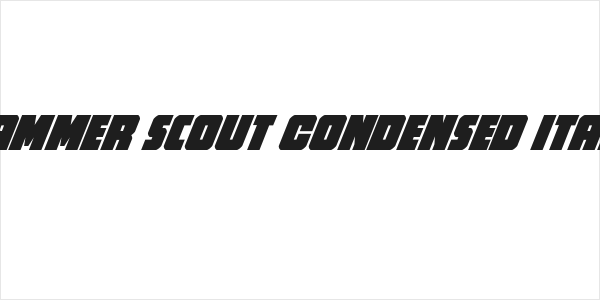 Hammer Scout Condensed Italic Logo
