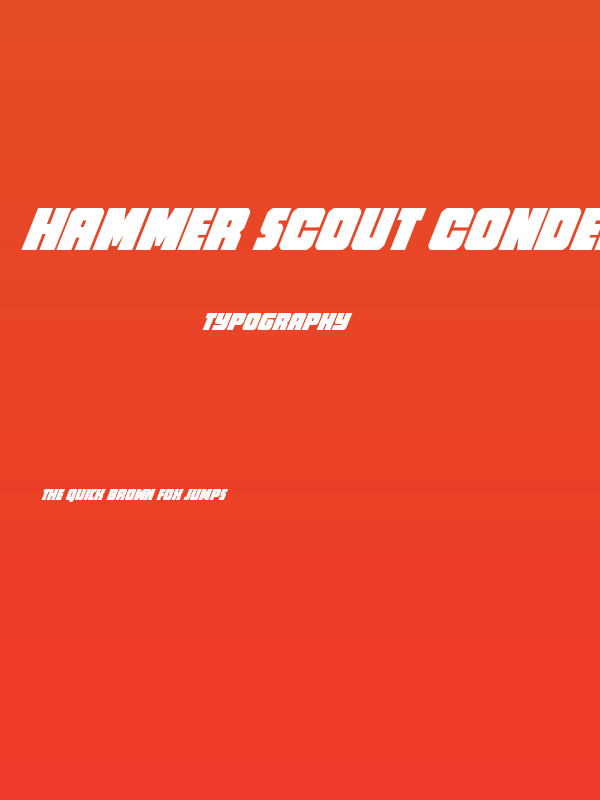 Hammer Scout Condensed Italic Poster