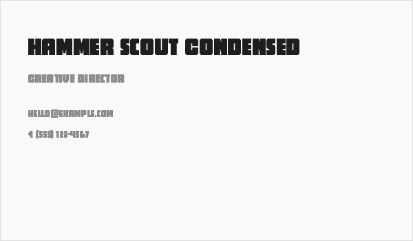 Hammer Scout Condensed Business Card
