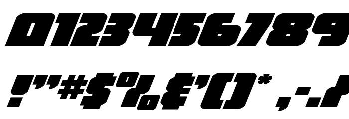 Hammer Scout Expanded Italic Font OTHER CHARS