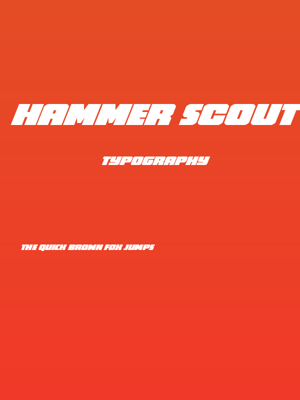 Hammer Scout Expanded Italic Poster