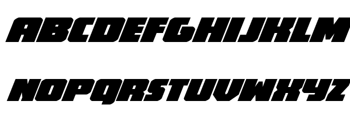Hammer Scout Expanded Italic Font LOWERCASE