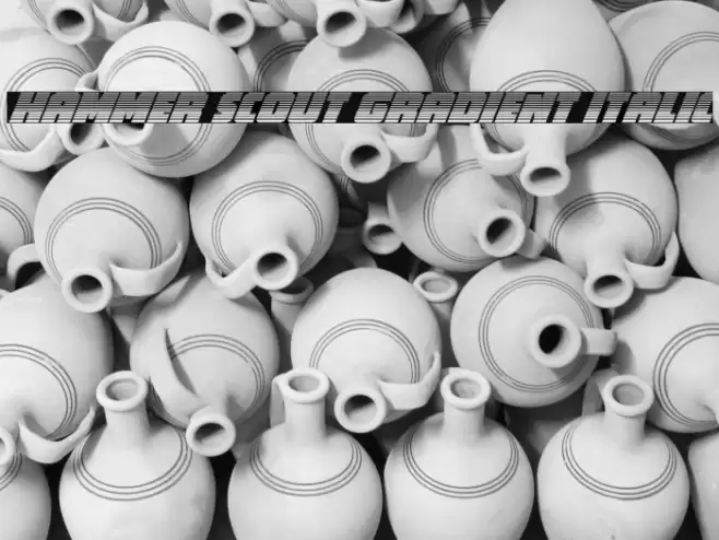 Hammer Scout Gradient Italic Font examples