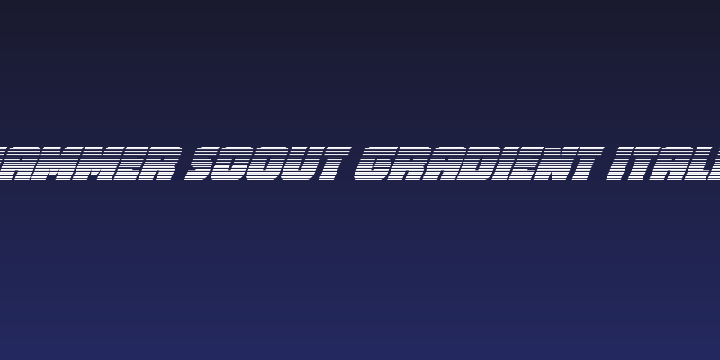 Hammer Scout Gradient Italic Social Header