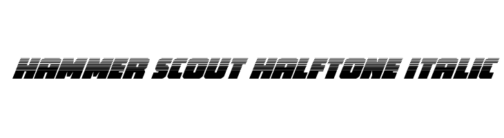 Hammer Scout Halftone Italic  Free Fonts Download