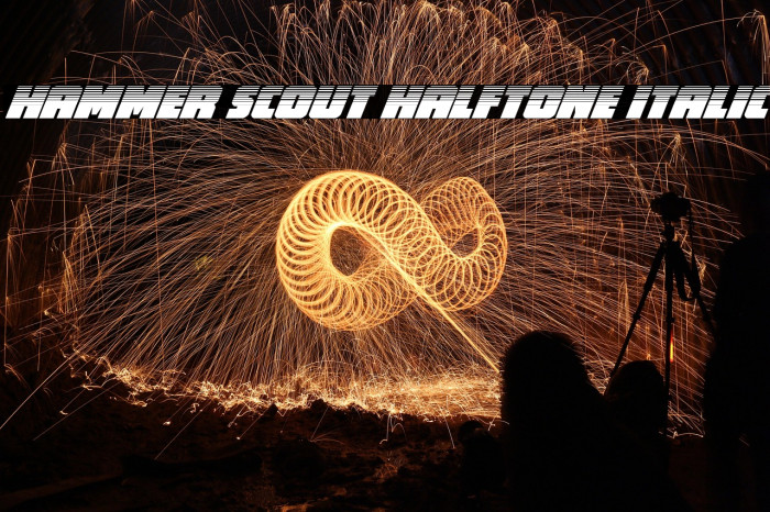 Hammer Scout Halftone Italic Example 2