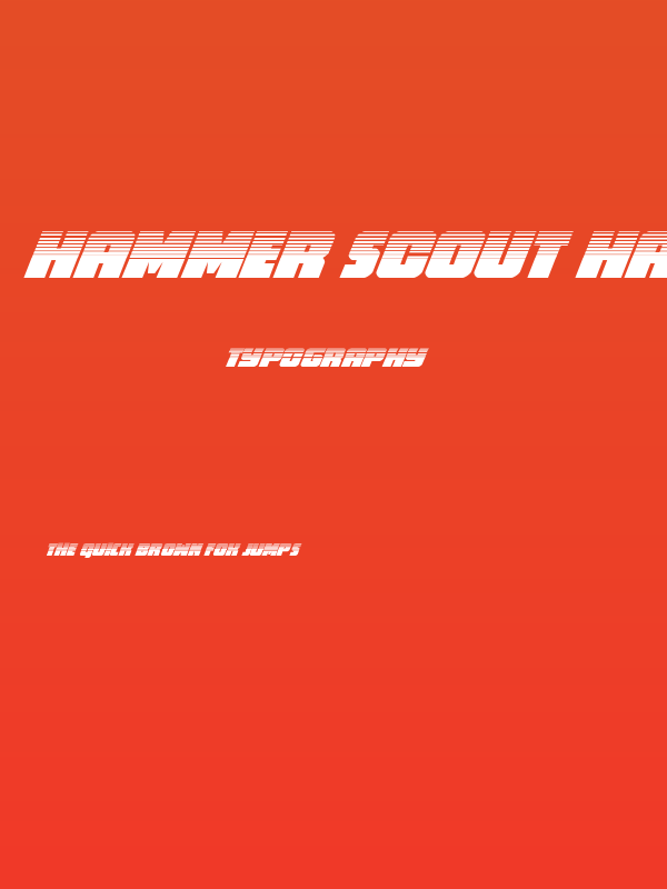 Hammer Scout Halftone Italic Poster