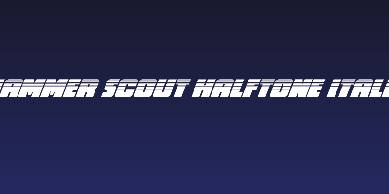 Hammer Scout Halftone Italic Social Header