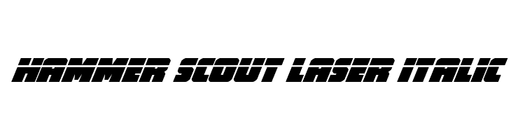 Hammer Scout Laser Italic  नि: शुल्क फ़ॉन्ट्स डाउनलोड