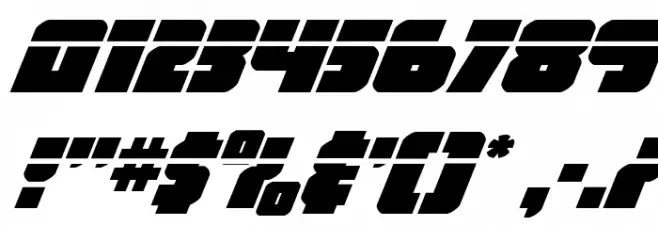 Hammer Scout Laser Italic Font OTHER CHARS