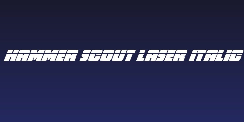 Hammer Scout Laser Italic Social Header