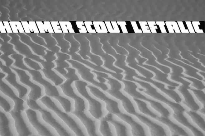 Hammer Scout Leftalic Font examples